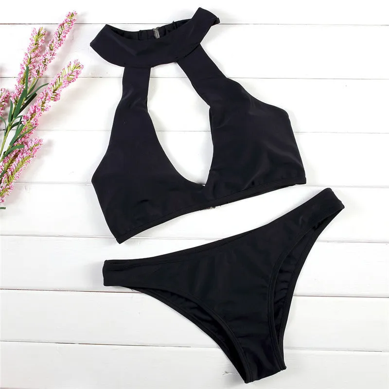 Beach Babe Halter Cut Out Bikini