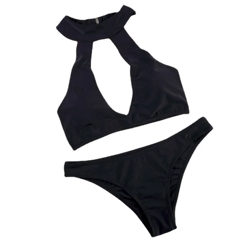 Beach Babe Halter Cut Out Bikini