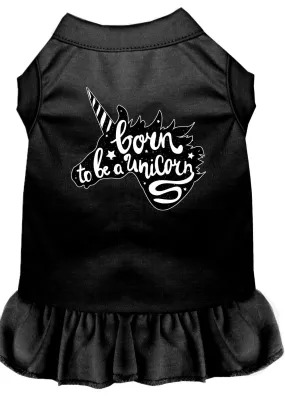 Born To Be A Unicorn Screen Print Dog Dress Black Xxxl (20)