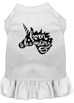 Born To Be A Unicorn Screen Print Dog Dress White Xxl (18)