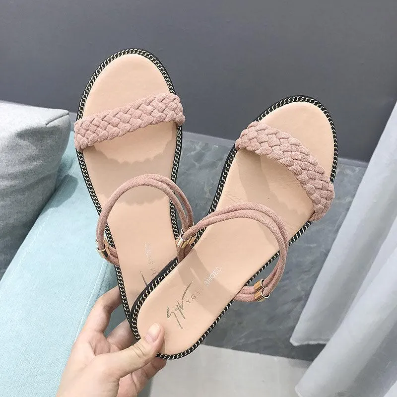 Braided Band Slip On Fashion Sandals