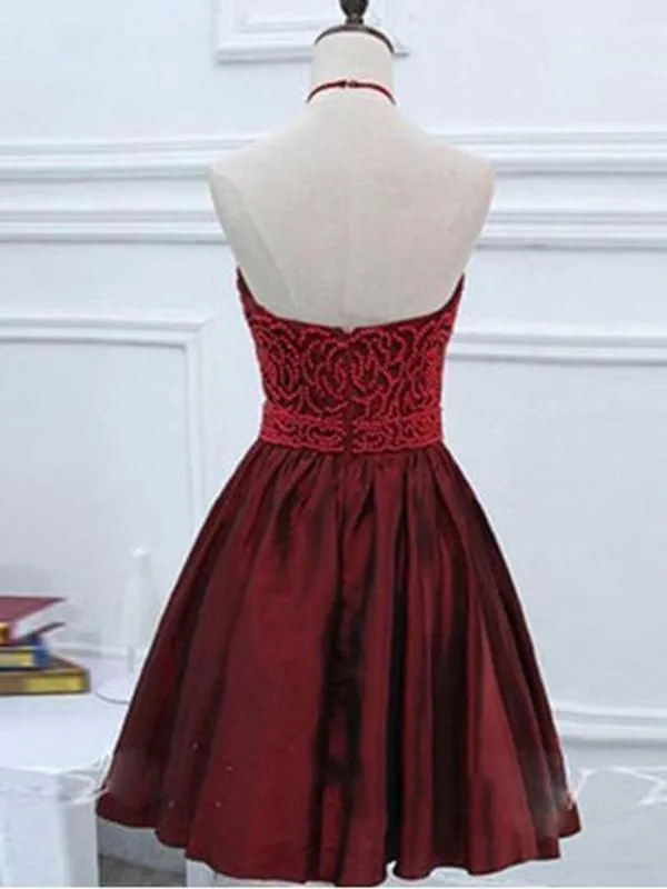Burgundy Homecoming dress Cheap Party Homecoming Dress ER088