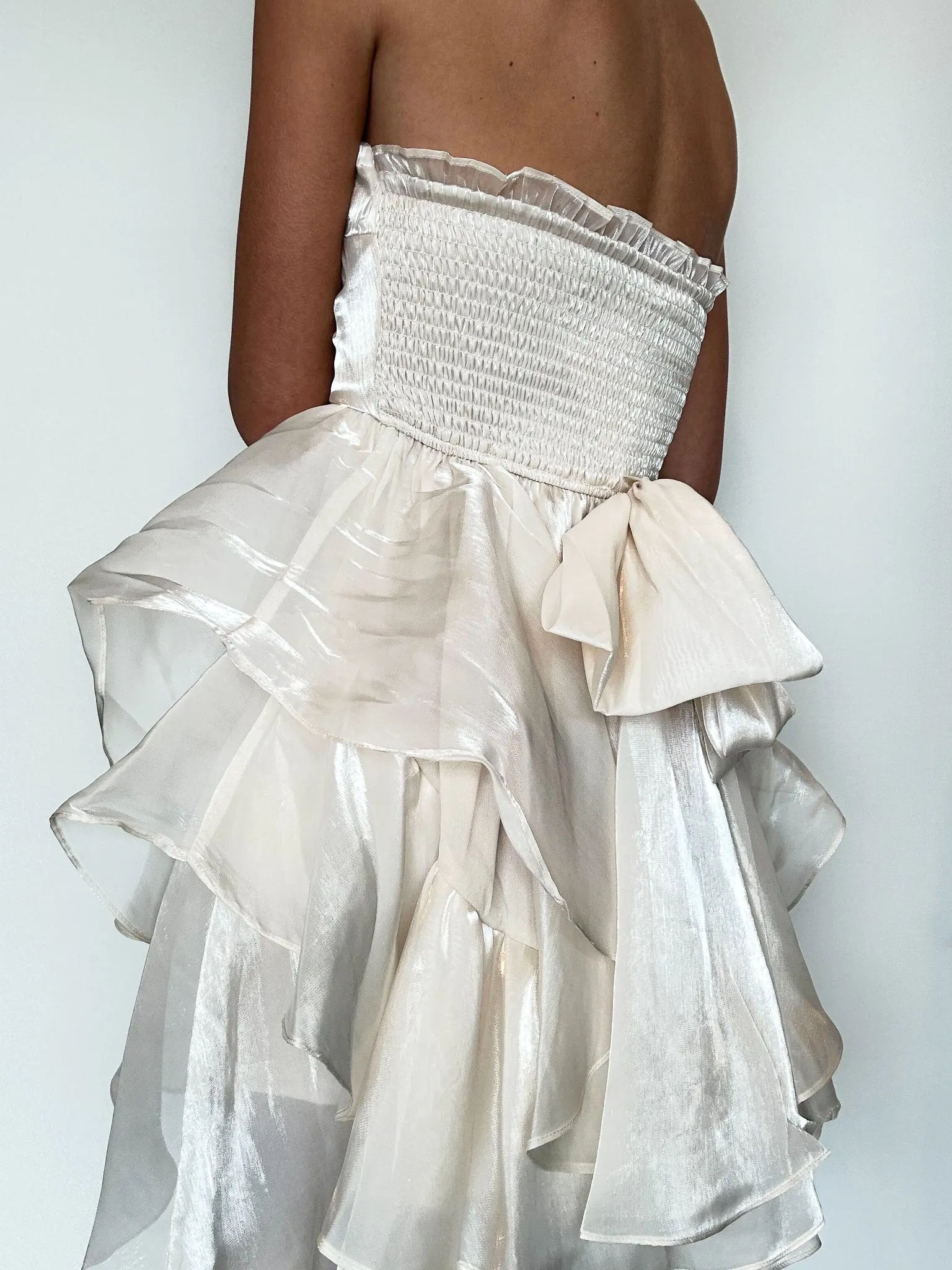 Cascade Ruffle Mini Dress