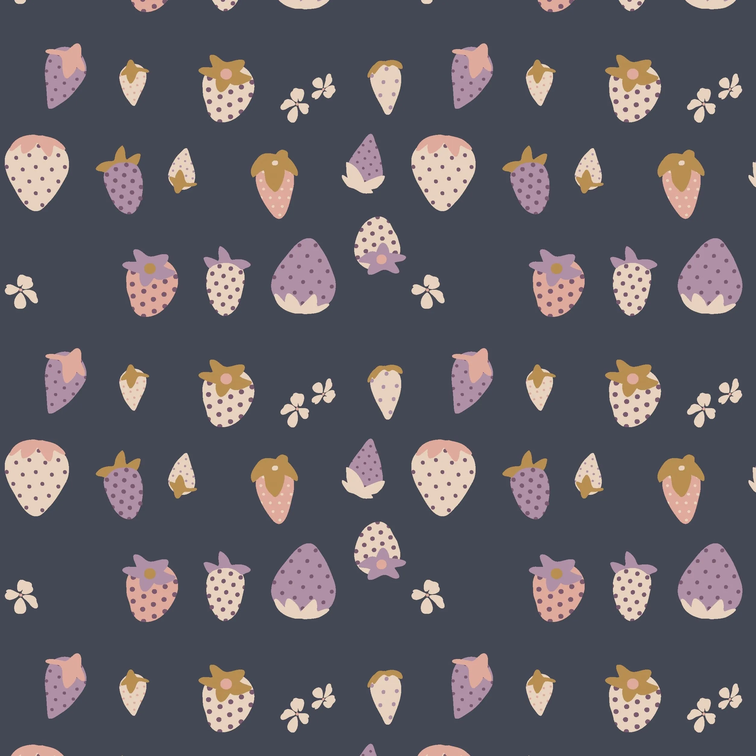Cotton Spandex Jersey in Berry Picking Dim