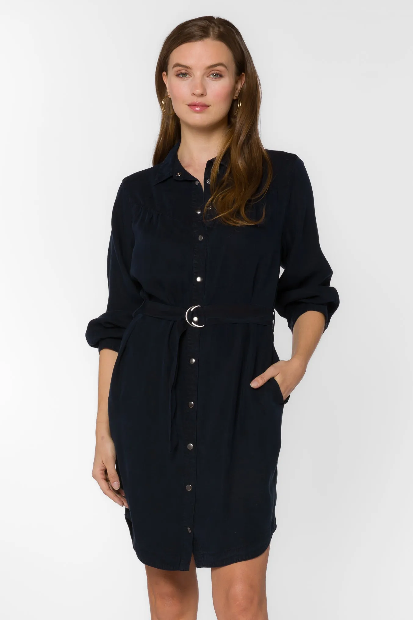 Dessa Overdye Indigo Shirtdress