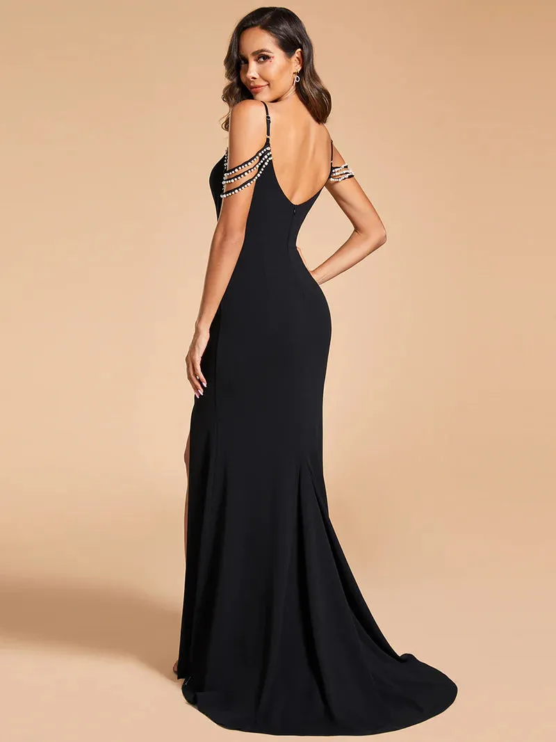 Fine Halter Side Split Fishtail Wedding Dresses