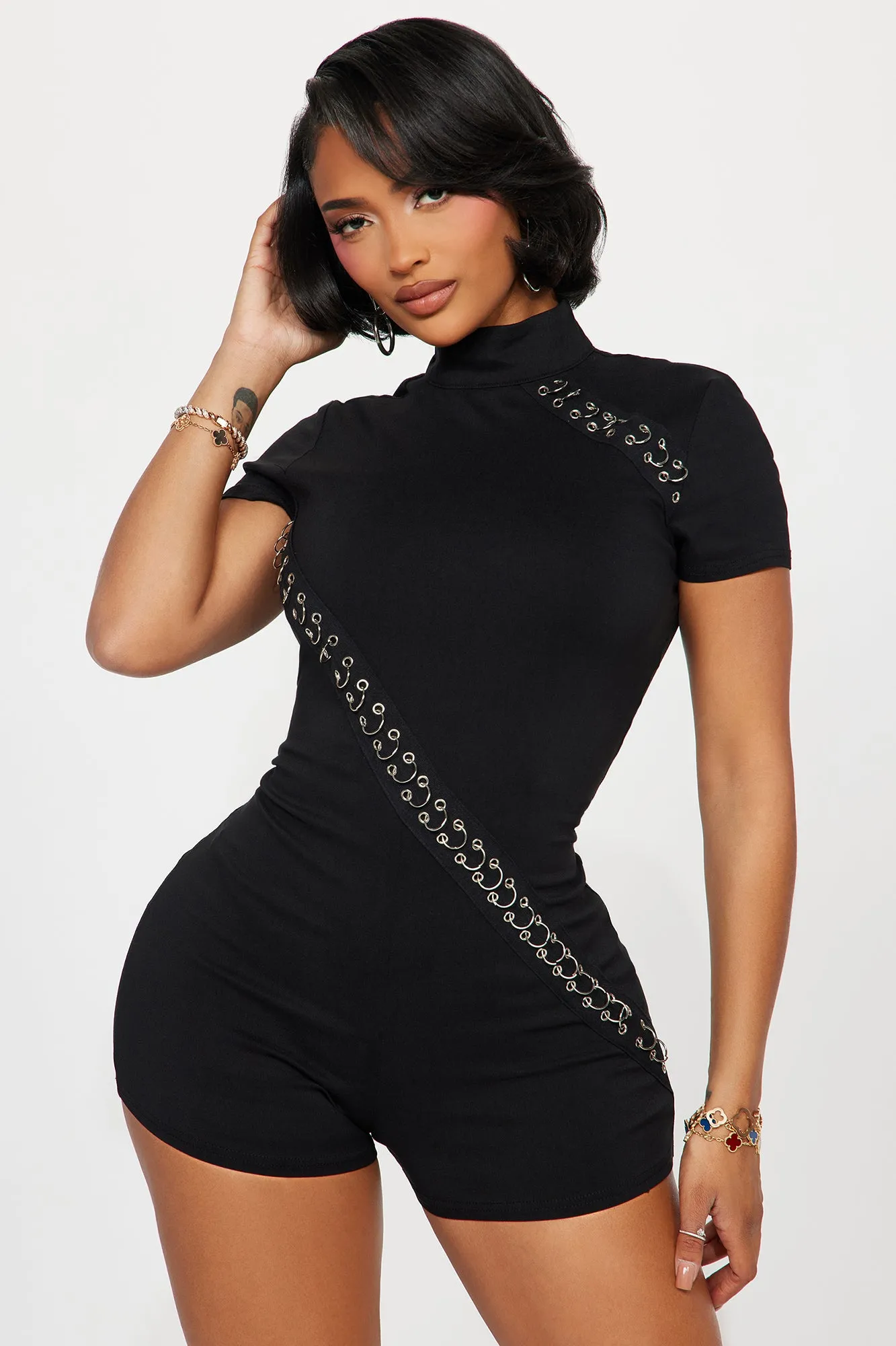 Izabella Romper - Black