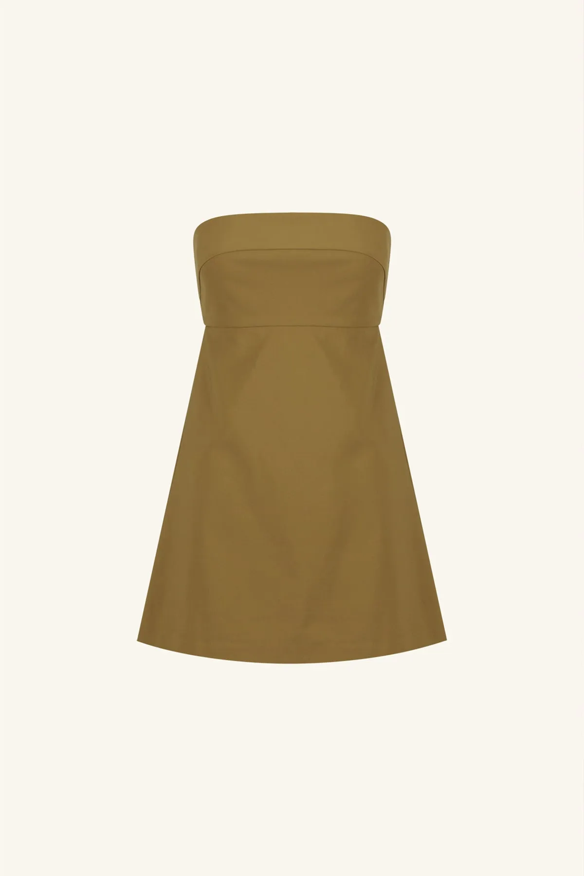 LANI STRAPLESS MINI DRESS - ARMY GREEN