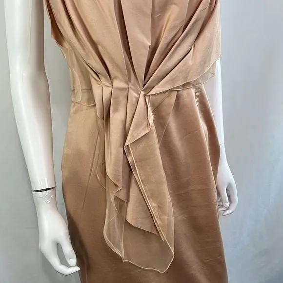 Margareth & Moi Pink Pleated with Chiffon Dress