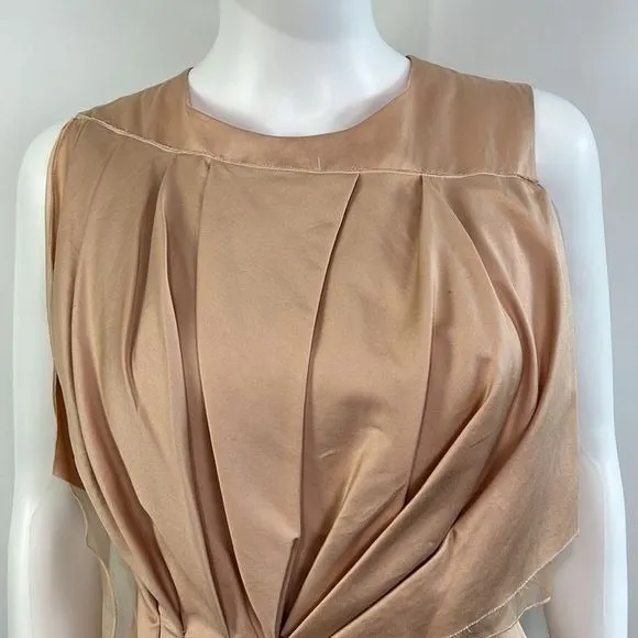 Margareth & Moi Pink Pleated with Chiffon Dress