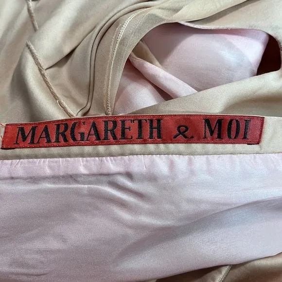 Margareth & Moi Pink Pleated with Chiffon Dress