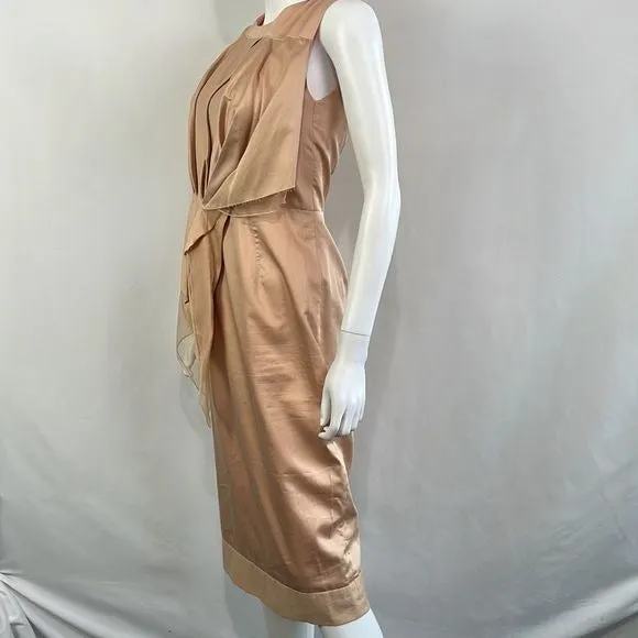 Margareth & Moi Pink Pleated with Chiffon Dress