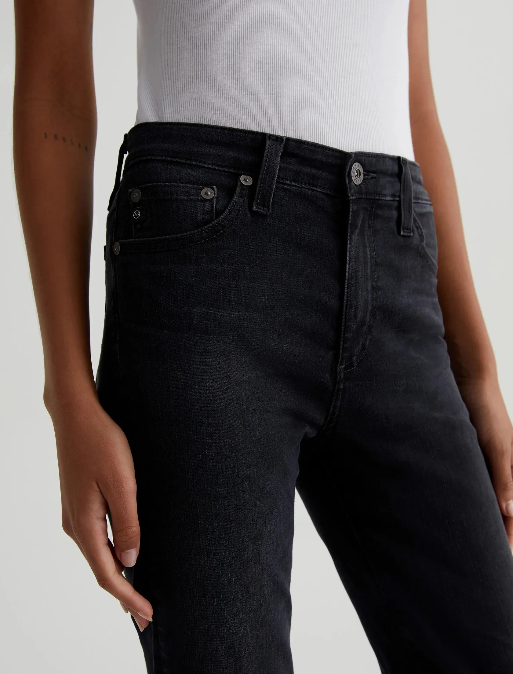 Mari High Rise Slim Straight in city by AG