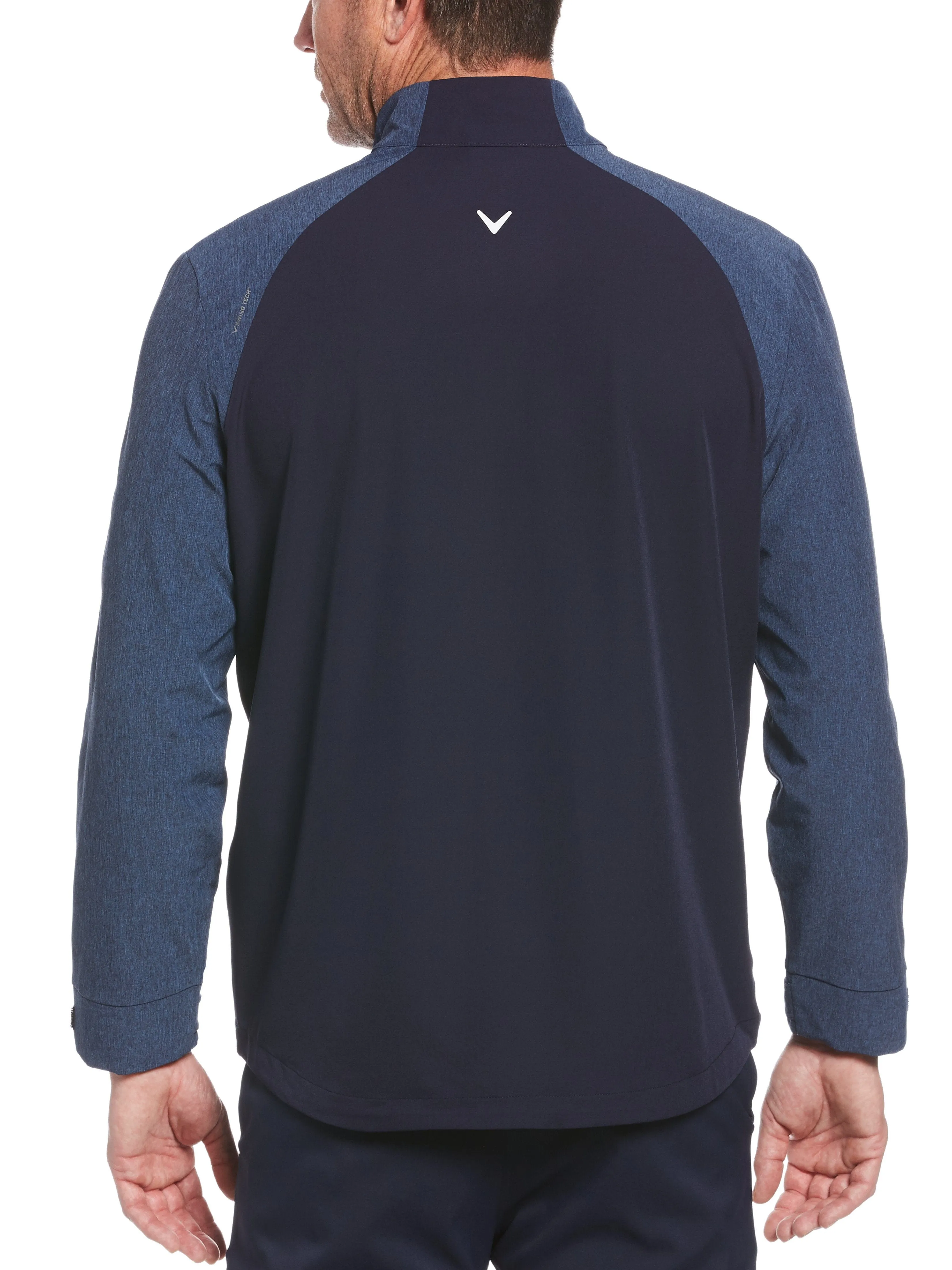 Mens Swing Tech Blocked 1/4 Zip Windbreaker