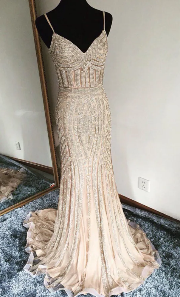 Mermaid Vintage Prom Dress Beautiful Tulle African Prom Dress ER570