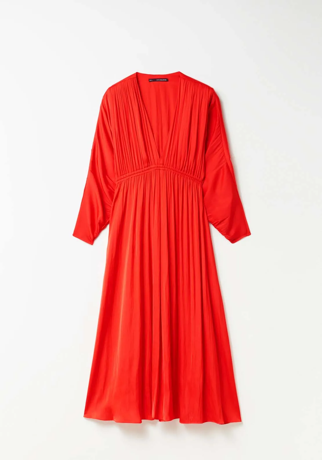 Midi dress with shoulder pads