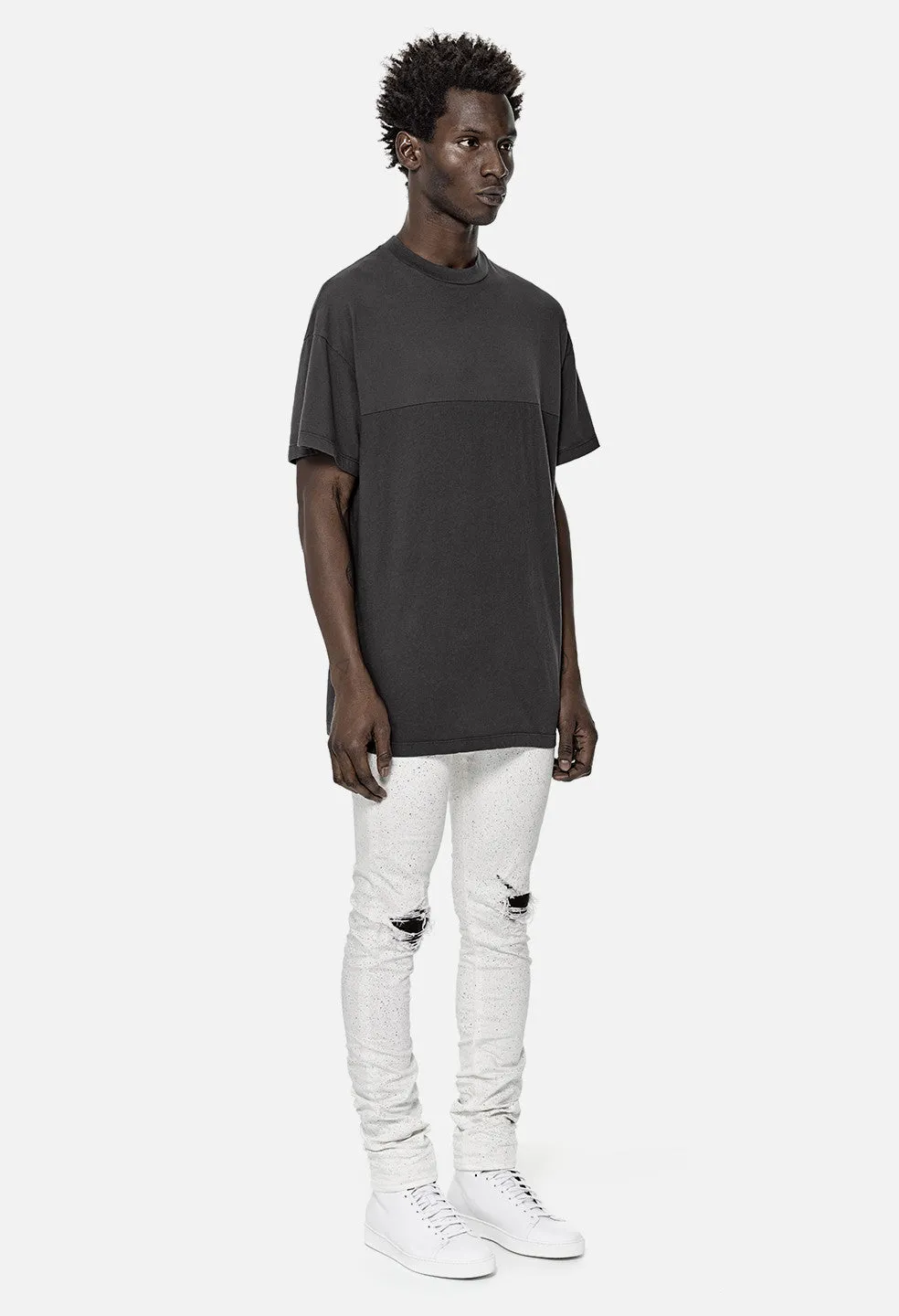 Mock Panel Tee / Charcoal