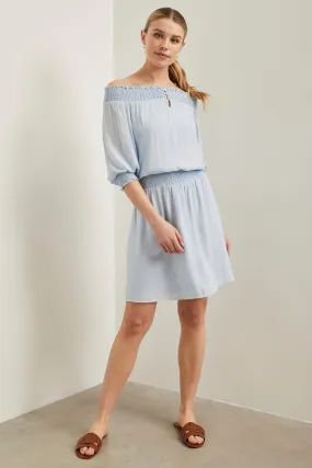 Off shoulder dress with ruching