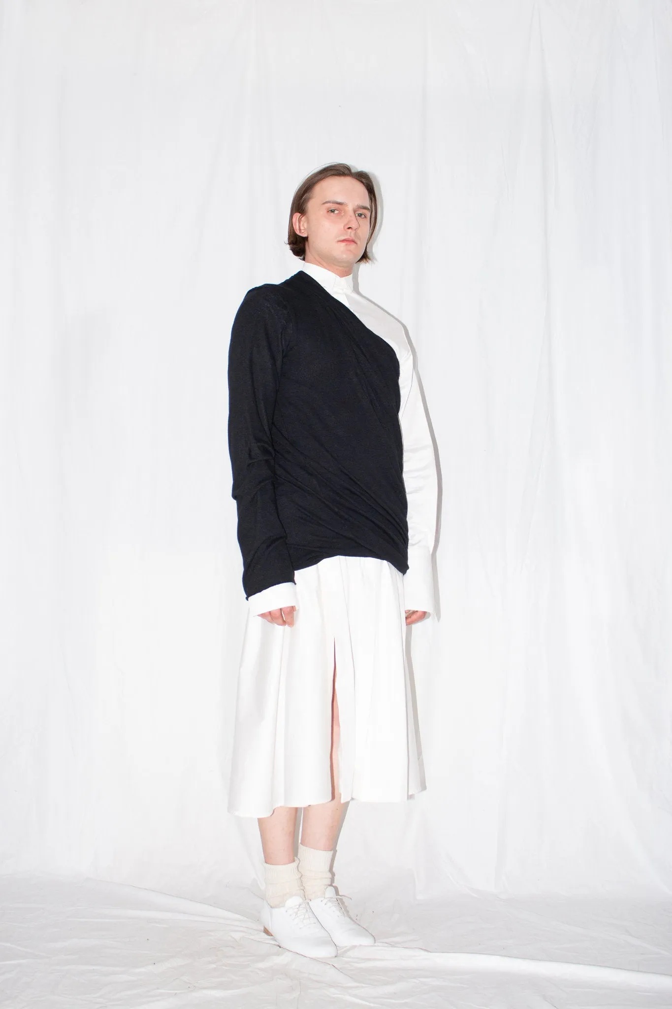 Off-shoulder Wool Jersey Top