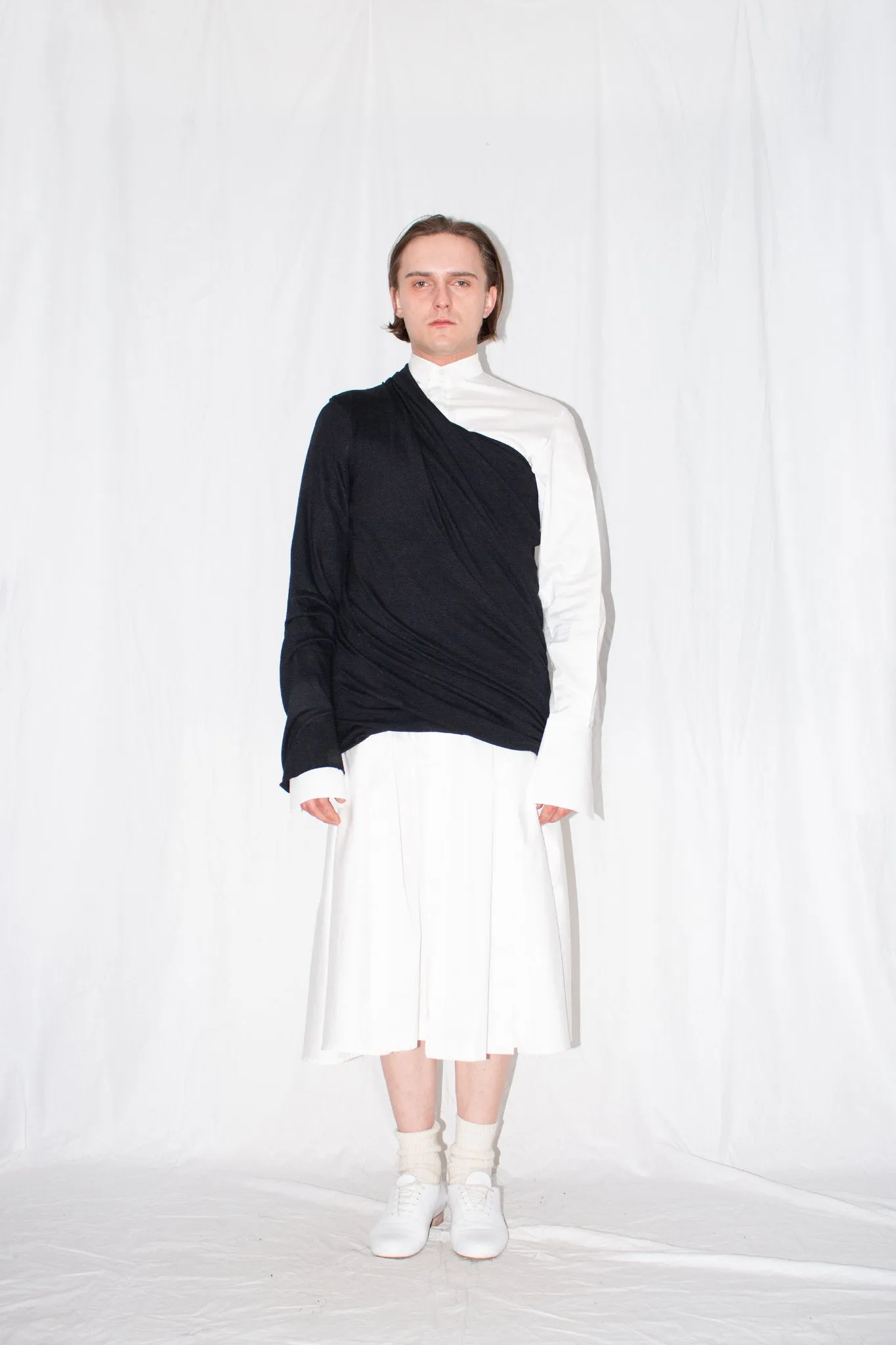 Off-shoulder Wool Jersey Top