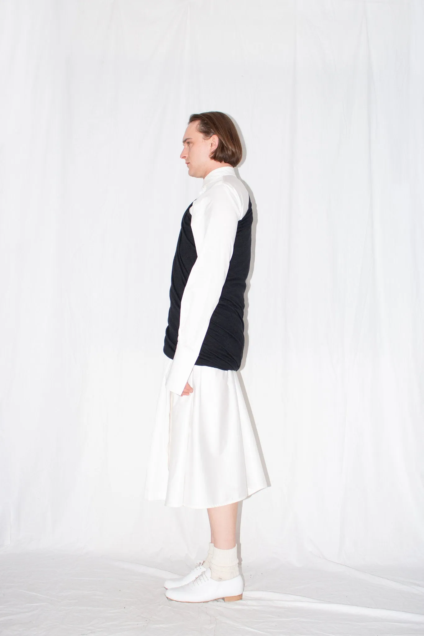 Off-shoulder Wool Jersey Top