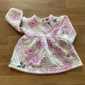 Old Navy Flower Quilted LS Dress 6/12M