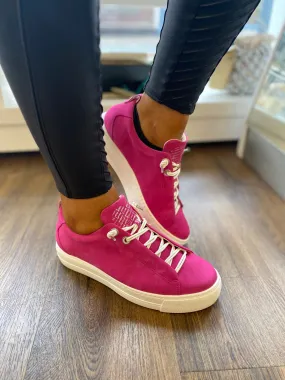 PAUL GREEN NUBUCK PINK RUNNERS 5017-205