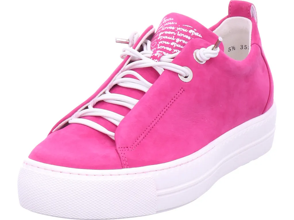 PAUL GREEN NUBUCK PINK RUNNERS 5017-205