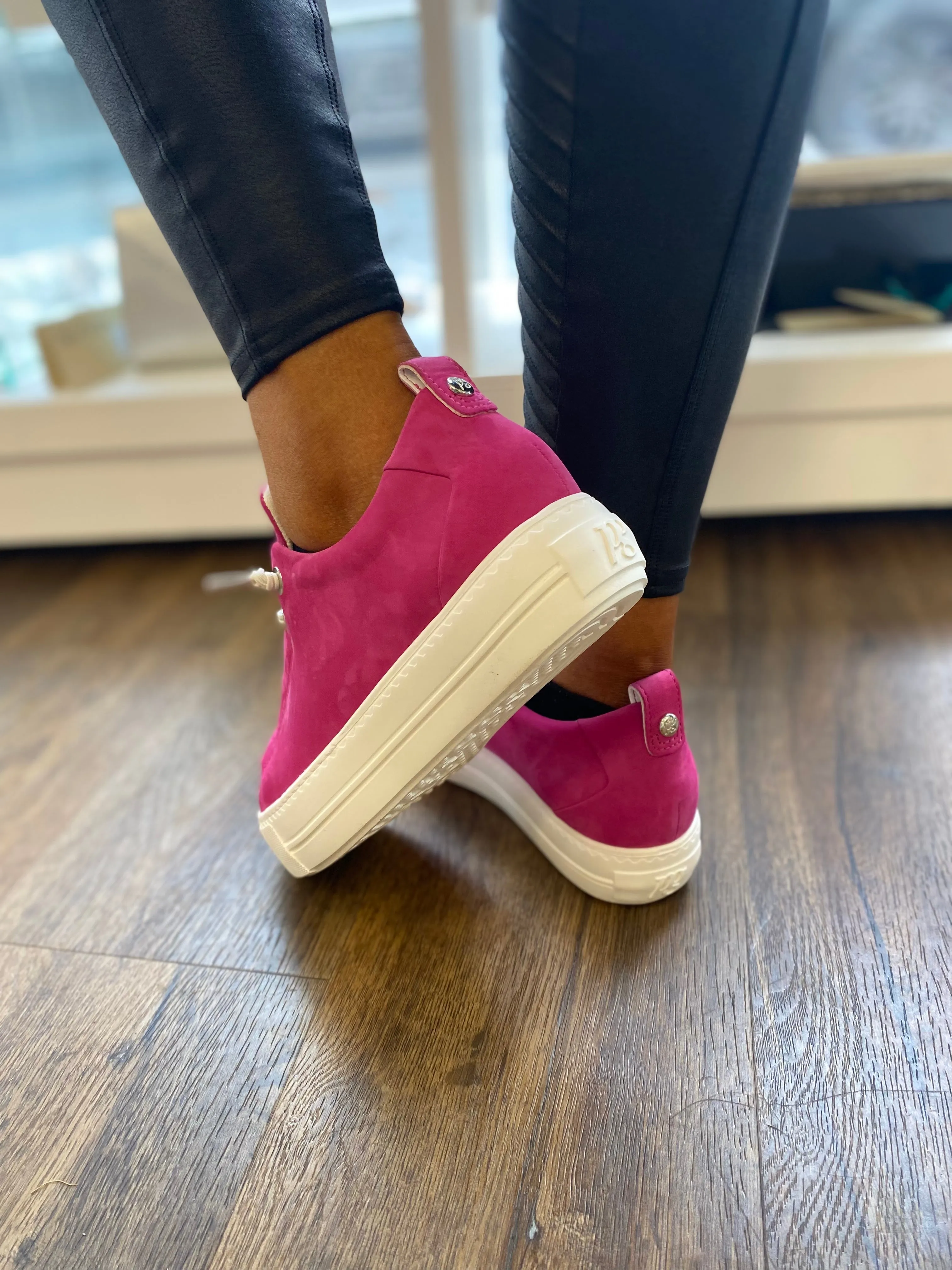 PAUL GREEN NUBUCK PINK RUNNERS 5017-205