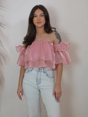 PRETTY IN PINK RUFFLE TOP