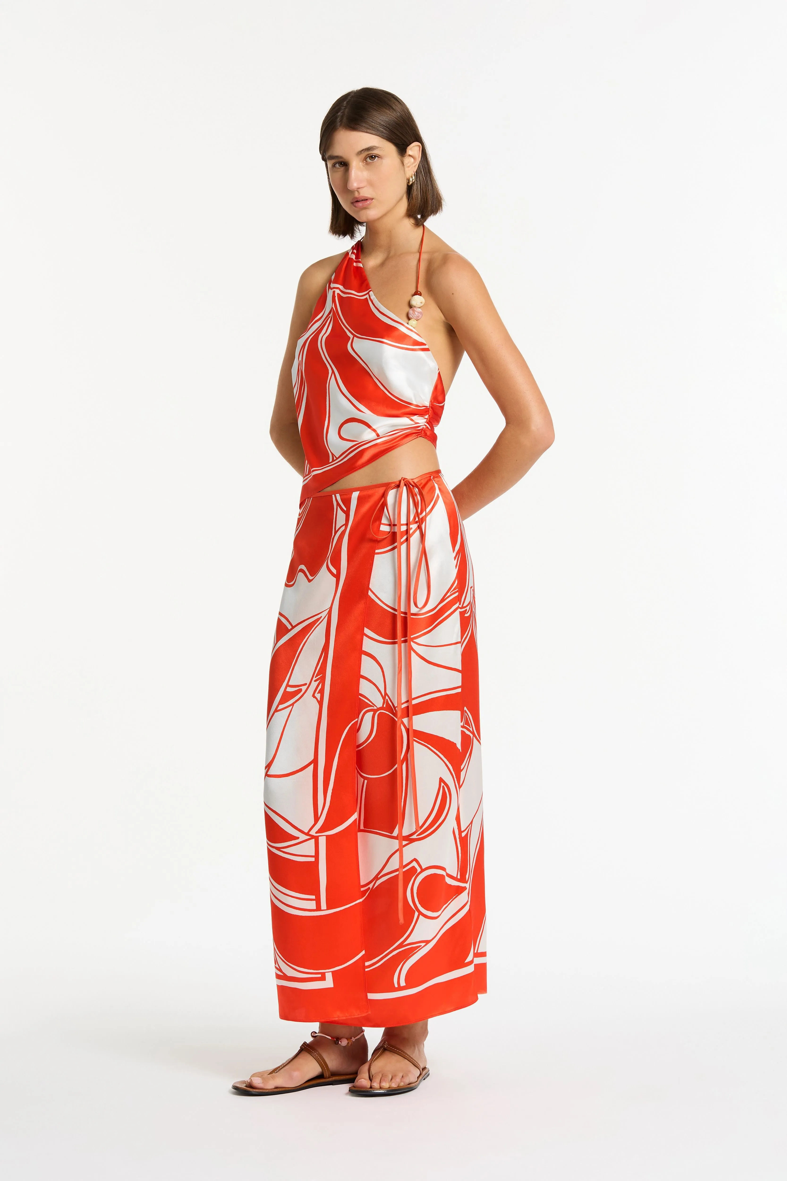RAMONA WRAP SKIRT-MARIPOSA LILY