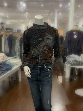 Reptile Mock Neck Top