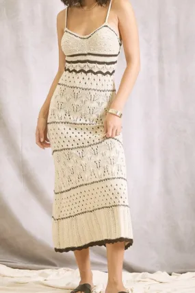 Rippling Sand Crochet Dress