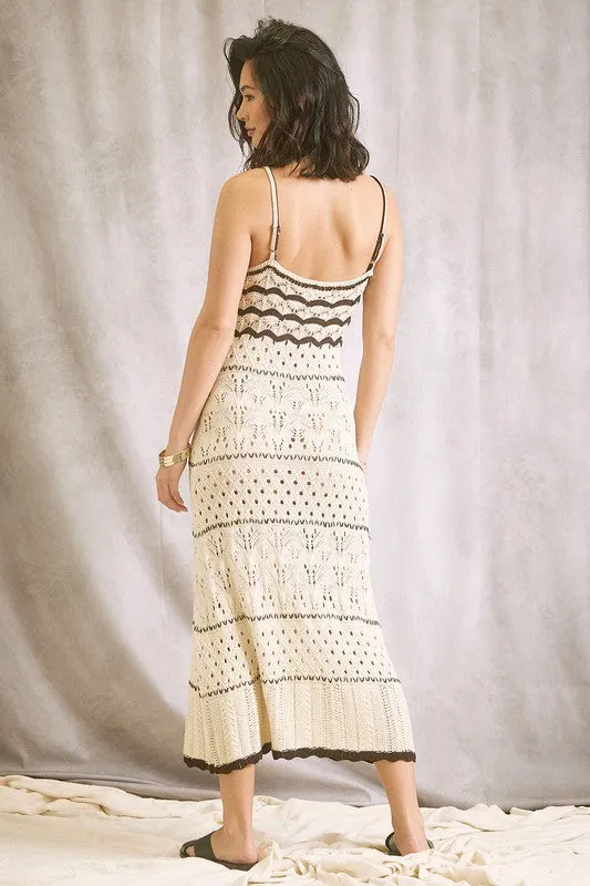 Rippling Sand Crochet Dress
