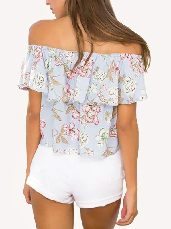 Women's Off the Shoulder Flounce Top