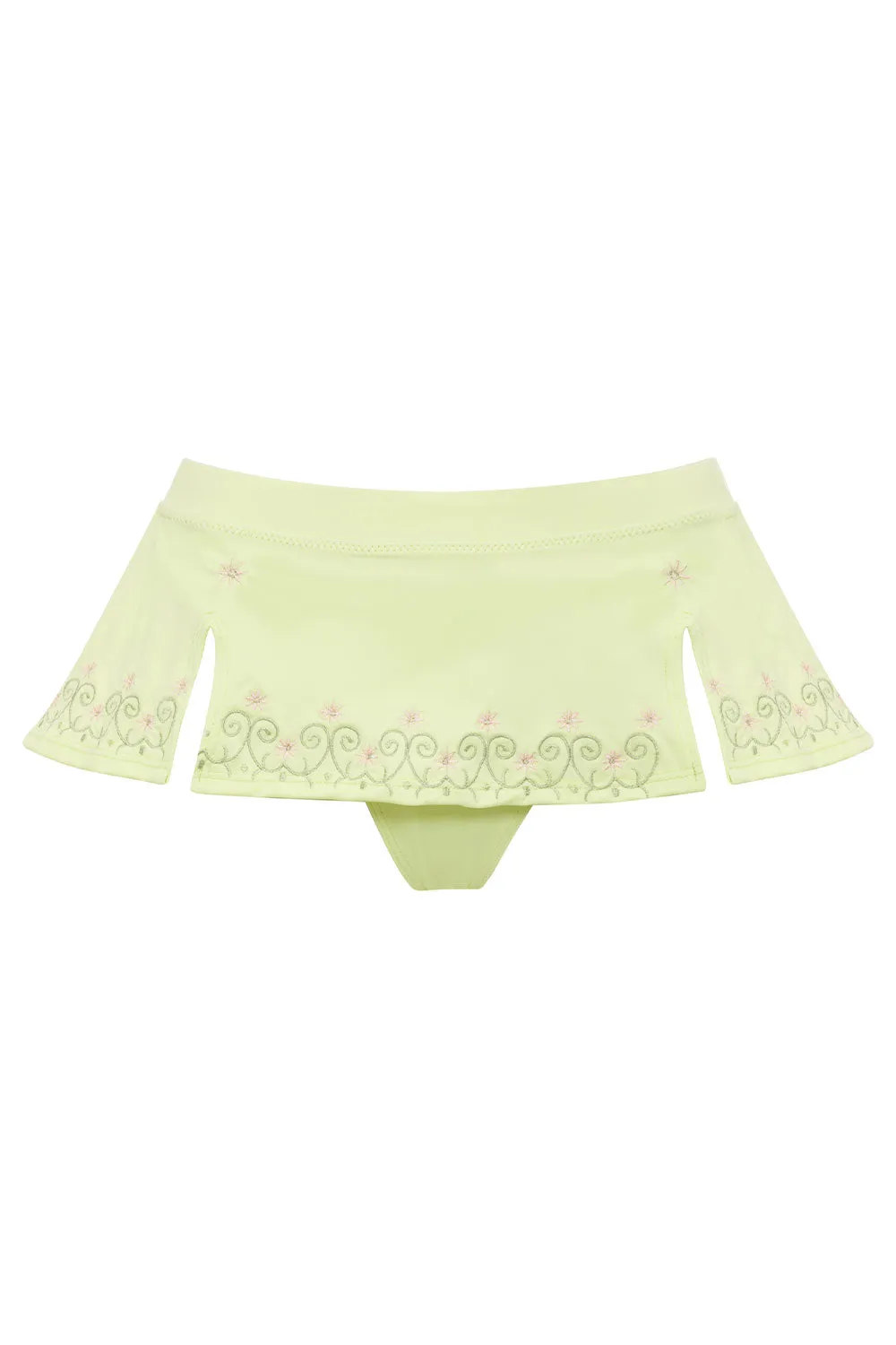 x SYDNEY SWEENEY Rocky Swim Skirt Bikini Bottom - Key Lime